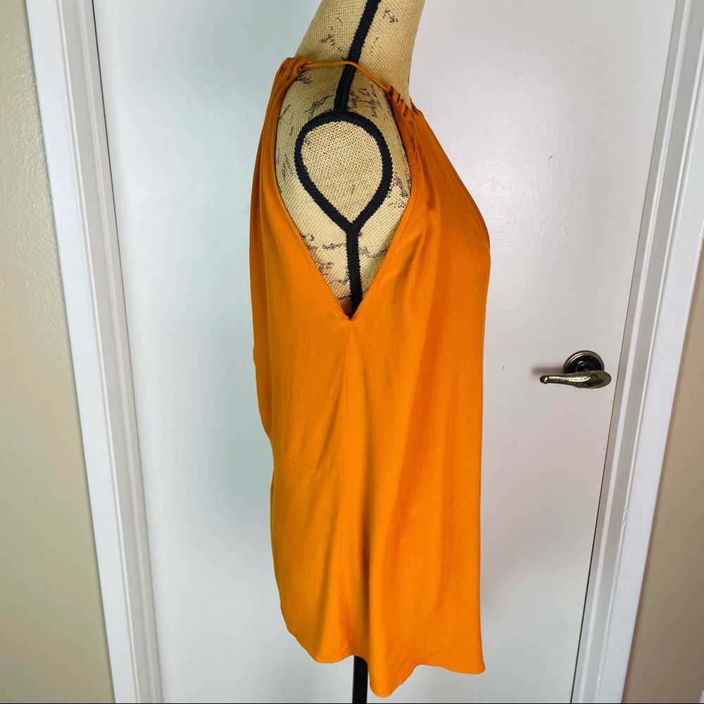 Zara Sleeveless Top Women Asymmetrical Hem Shirt Tunic Halter Neck Open Back New - Picture 6 of 15